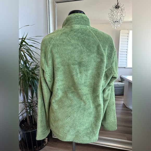 Vintage The North Face Avocado Green Teddy Fleece Sweater Top Size XL - Picture 8 of 8
